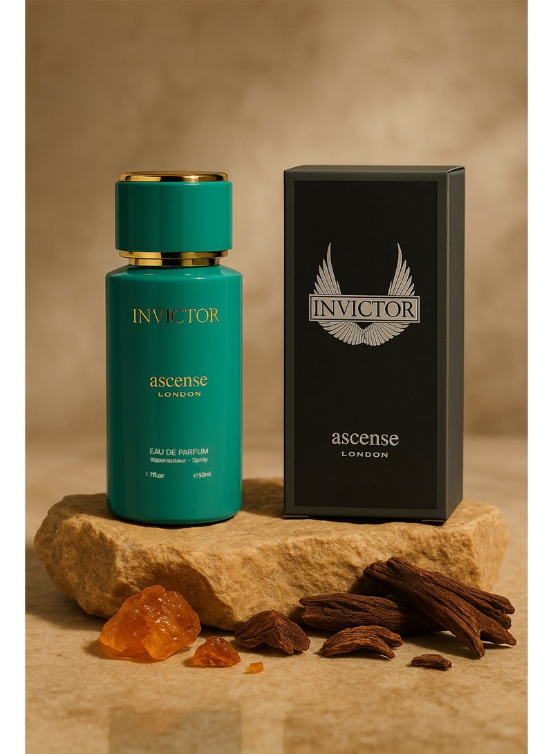 Ascense london Amber Perfume for Men Invictor Eau De Parfum for Men 50ml | Luxury Mens Perfume with Aquatic, Marine, Fresh Spicy & Woody Notes | Best Perfume for Men - Image 5